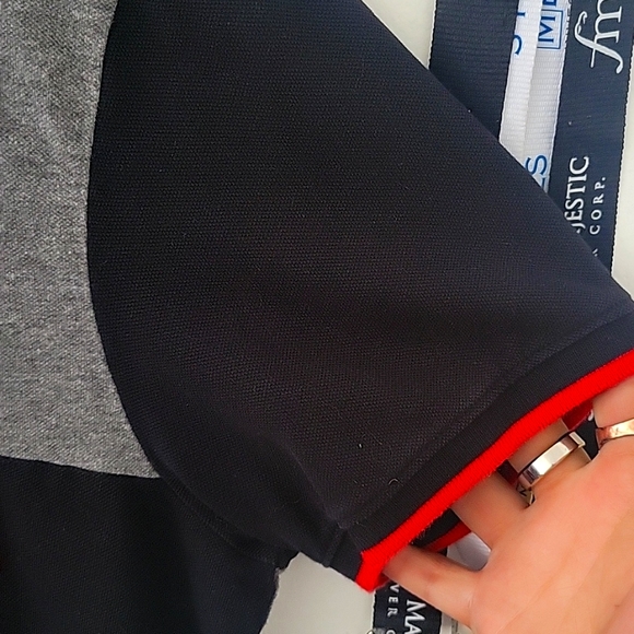 Guess los Angeles Black grey and red polo shirt - Picture 6 of 10